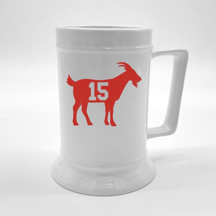 GOAT 15 Kansas City KC Football Front & Back Beer Stein