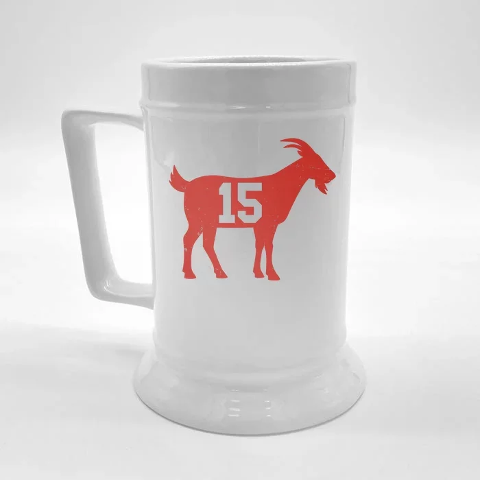 GOAT 15 Kansas City KC Football Front & Back Beer Stein