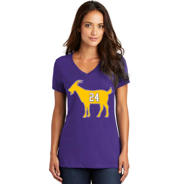 GOAT 24 Kobe Women's V-Neck T-Shirt