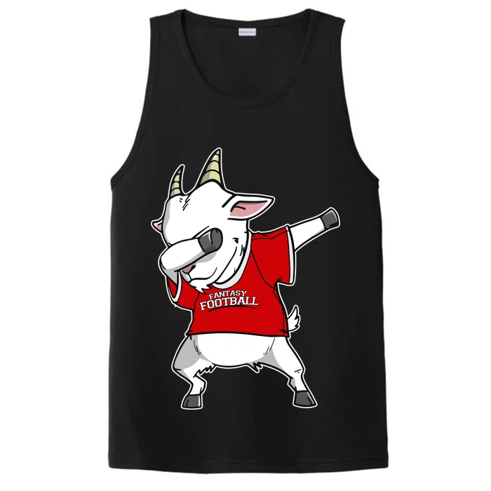 GOAT Dabbing Fantasy Football Champion Performance Tank