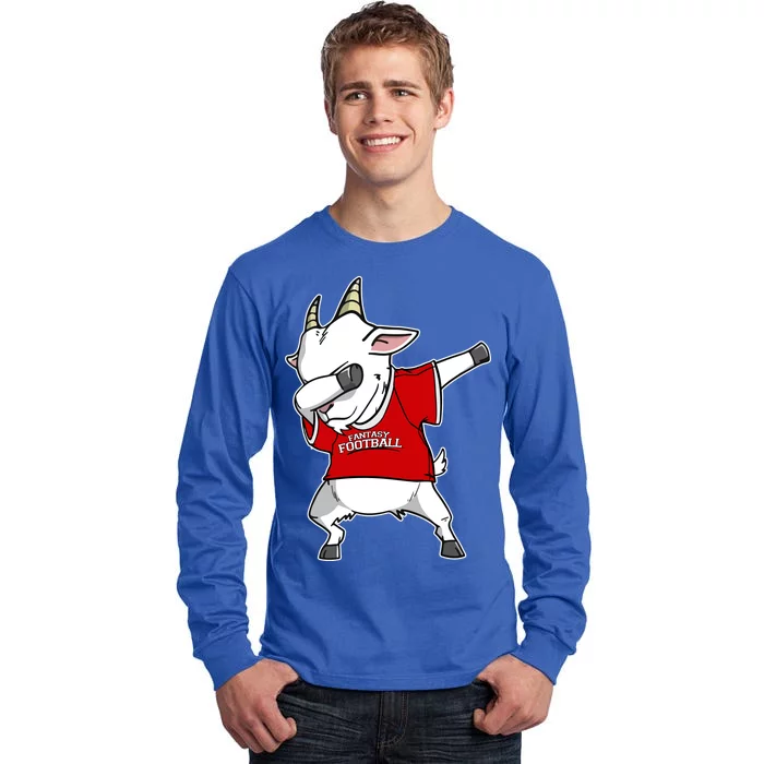 GOAT Dabbing Fantasy Football Champion Tall Long Sleeve T-Shirt