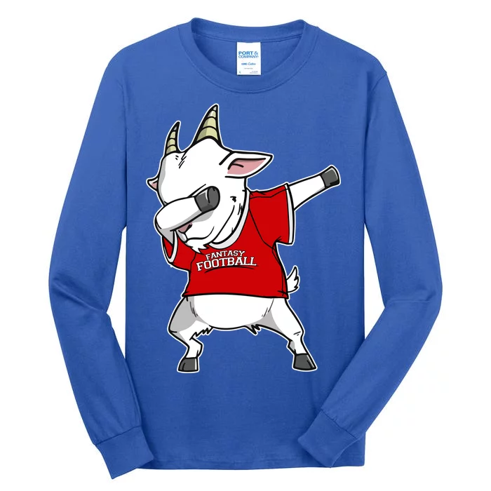 GOAT Dabbing Fantasy Football Champion Tall Long Sleeve T-Shirt