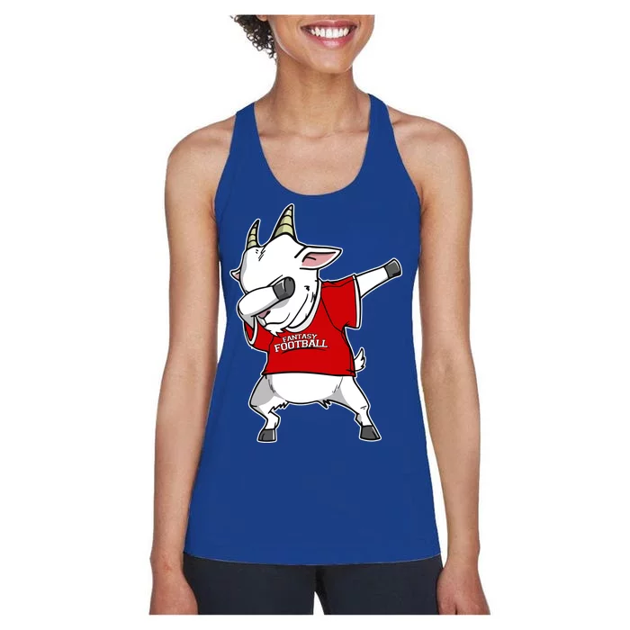 GOAT Dabbing Fantasy Football Champion Women's Racerback Tank