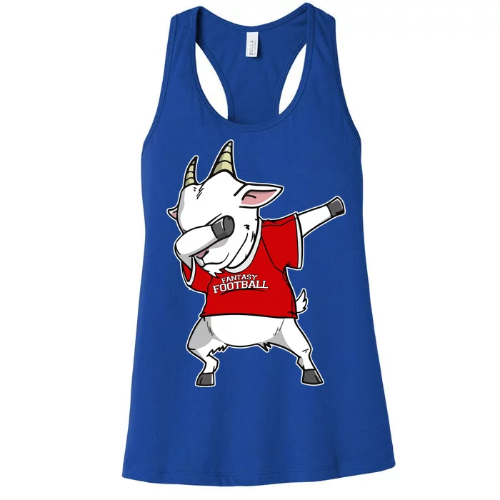 GOAT Dabbing Fantasy Football Champion Women's Racerback Tank