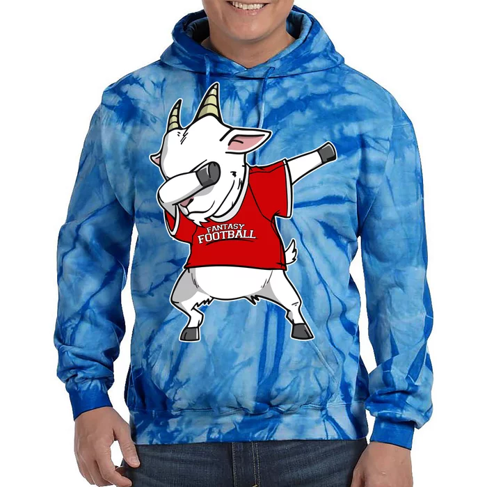 GOAT Dabbing Fantasy Football Champion Tie Dye Hoodie