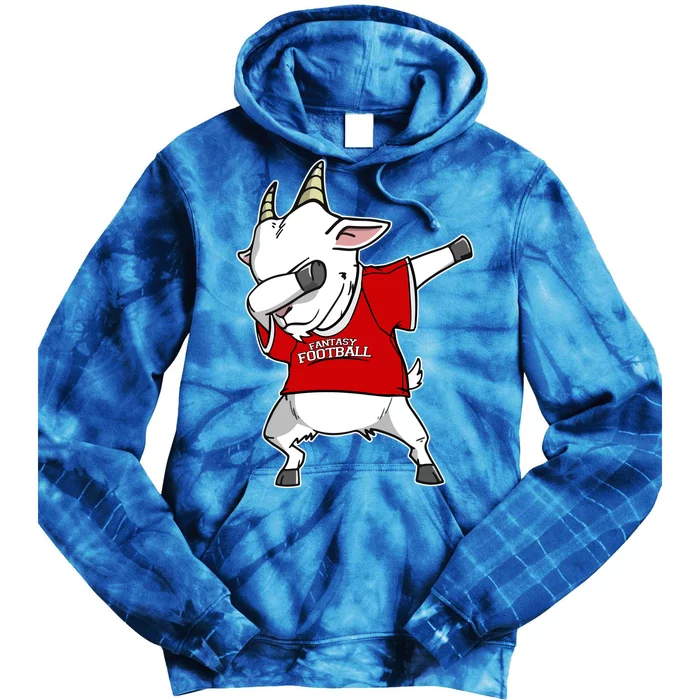 GOAT Dabbing Fantasy Football Champion Tie Dye Hoodie