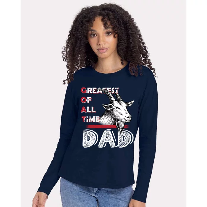 Goat Dad Womens Cotton Relaxed Long Sleeve T-Shirt