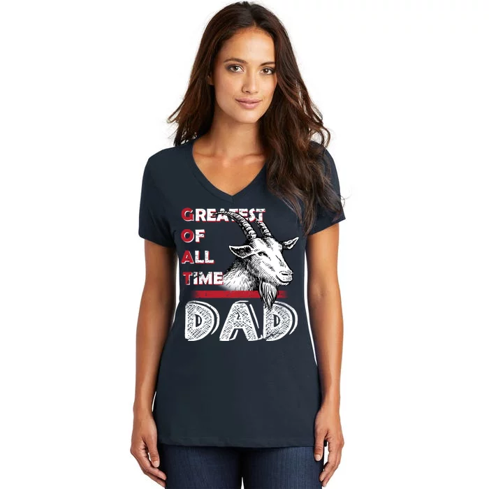 Goat Dad Women's V-Neck T-Shirt