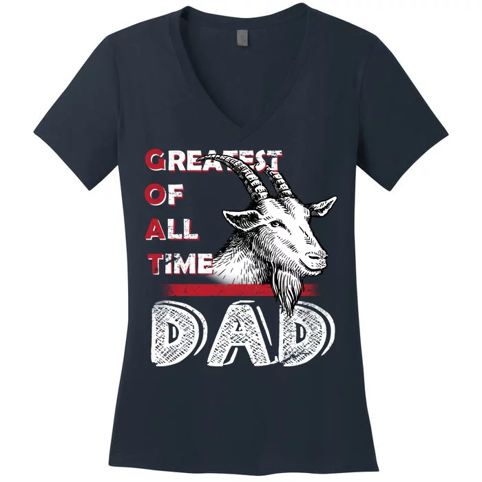 Goat Dad Women's V-Neck T-Shirt