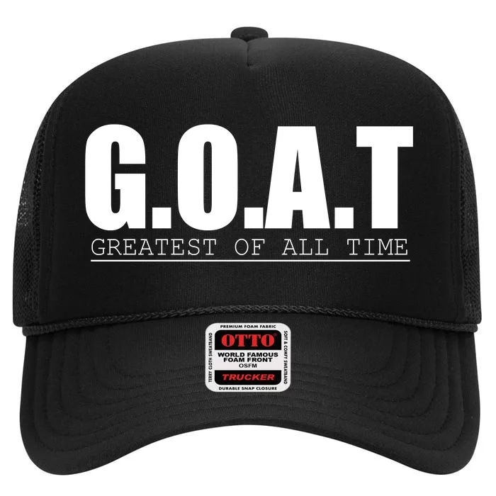 Goat Great Of All Time High Crown Mesh Trucker Hat