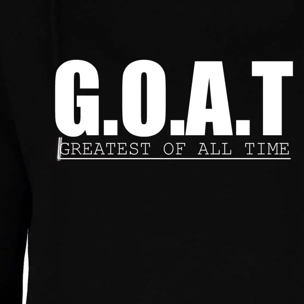 Goat Great Of All Time Womens Funnel Neck Pullover Hood