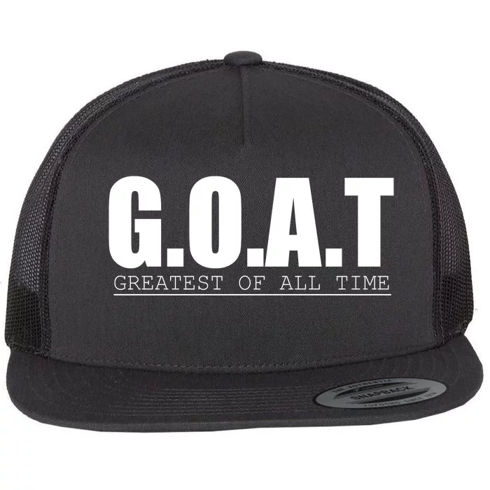 Goat Great Of All Time Flat Bill Trucker Hat