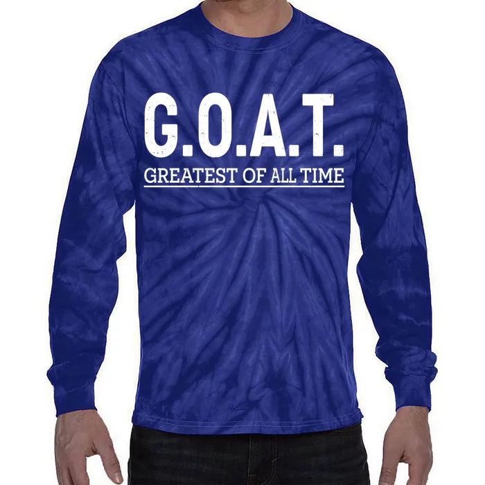 GOAT Greatest Of All Time Tie-Dye Long Sleeve Shirt