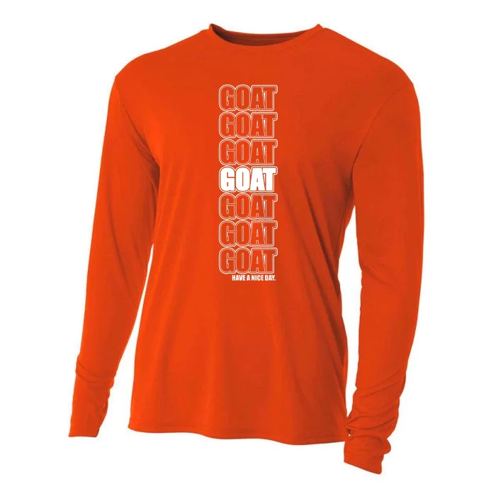 GOAT Have A Nice Day Pattern Cooling Performance Long Sleeve Crew