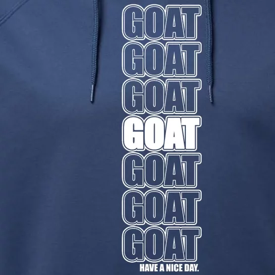 GOAT Have A Nice Day Pattern Performance Fleece Hoodie