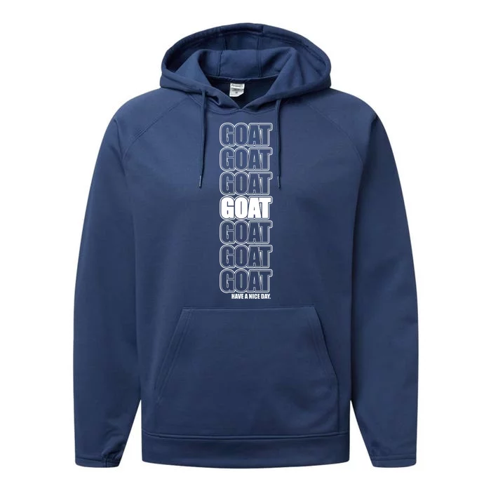 GOAT Have A Nice Day Pattern Performance Fleece Hoodie