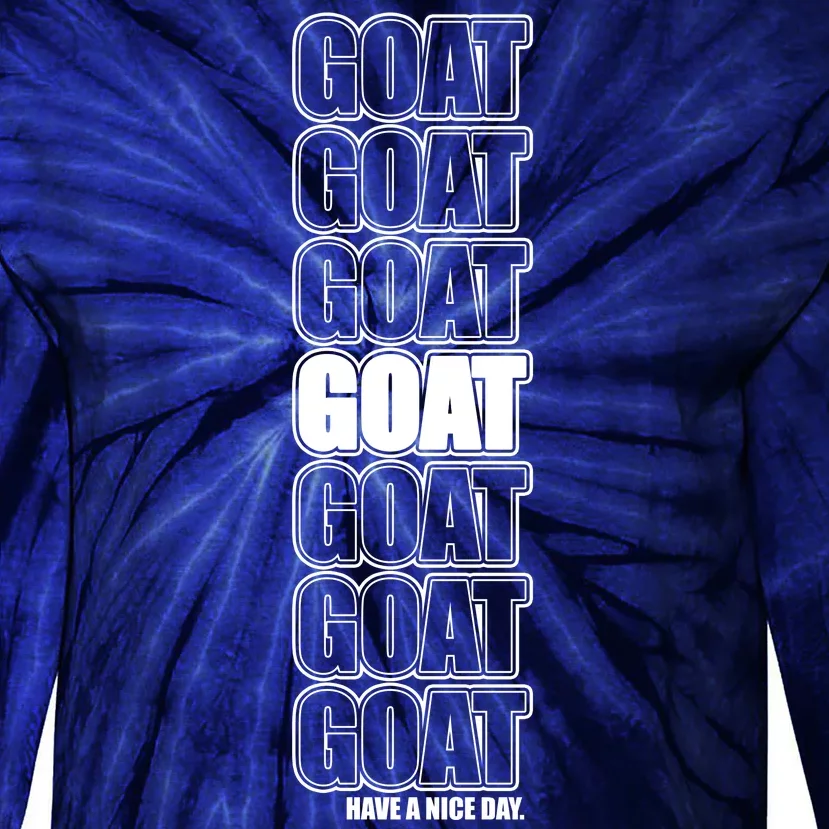 GOAT Have A Nice Day Pattern Tie-Dye Long Sleeve Shirt