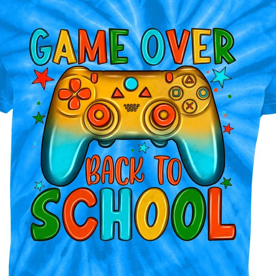 Game Over Back To School Gift Kids Tie-Dye T-Shirt