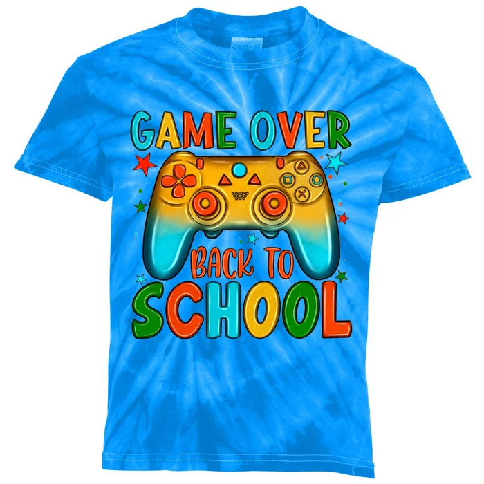 Game Over Back To School Gift Kids Tie-Dye T-Shirt