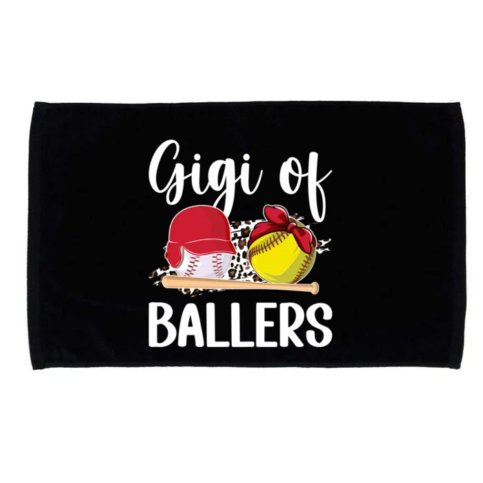 Gigi Of Ballers Leopard Softball Baseball Gigi Grandma Gift Microfiber Hand Towel