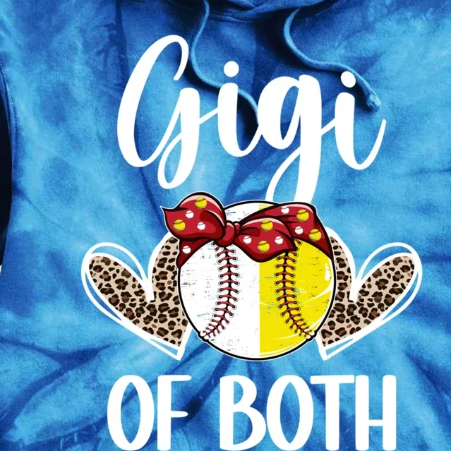 Gigi Of Both Baseball Softball Gigi Of Ballers Gift Tie Dye Hoodie