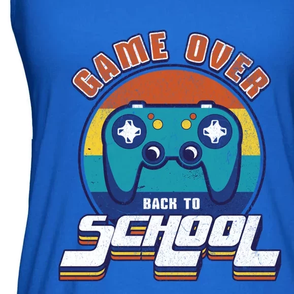 Game Over Back To School Funny Gamer Console Video Game Cute Gift Ladies Essential Flowy Tank