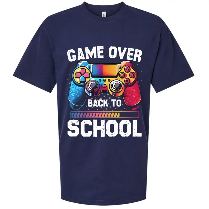 Game Over Back To School Gamer Game Lover Sueded Cloud Jersey T-Shirt