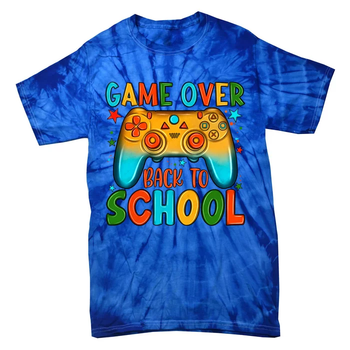 Game Over Back To School Funny Student Controller Teacher Cool Gift Tie-Dye T-Shirt