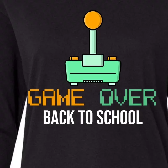 Game Over Back To School Gaming Womens Cotton Relaxed Long Sleeve T-Shirt