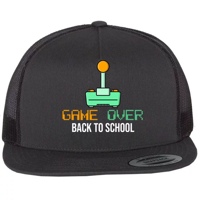 Game Over Back To School Gaming Flat Bill Trucker Hat