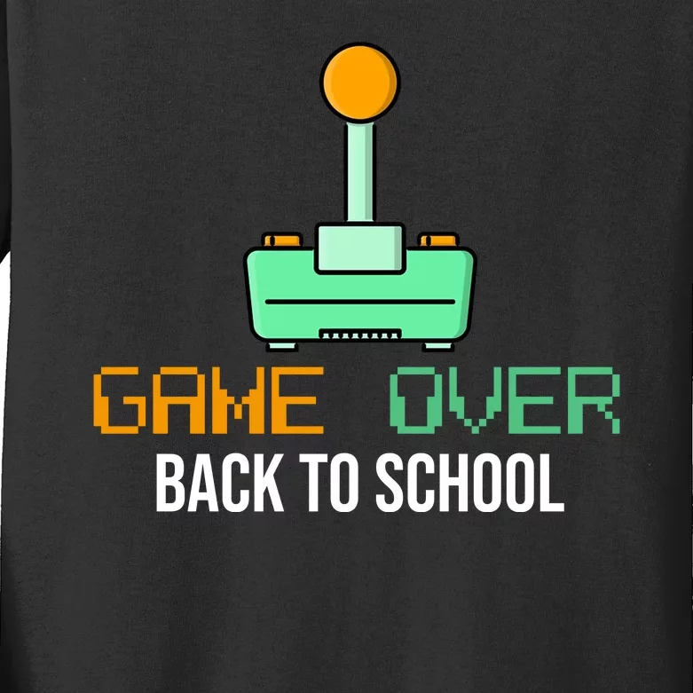 Game Over Back To School Gaming Kids Long Sleeve Shirt