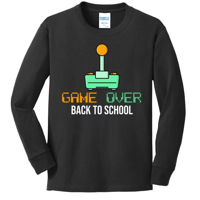 Game Over Back To School Gaming Kids Long Sleeve Shirt