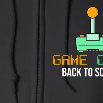 Game Over Back To School Gaming Full Zip Hoodie