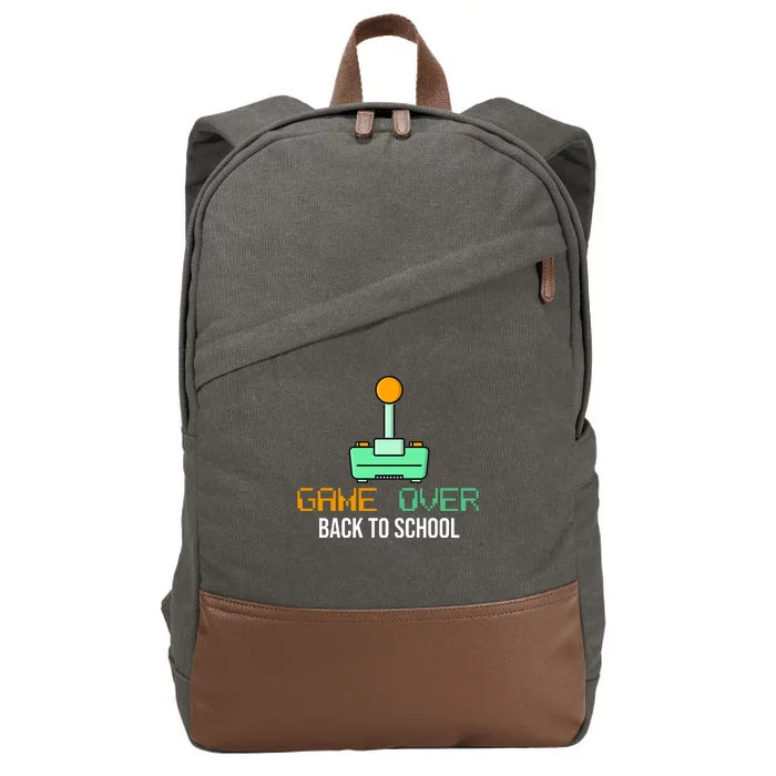 Game Over Back To School Gaming Cotton Canvas Backpack