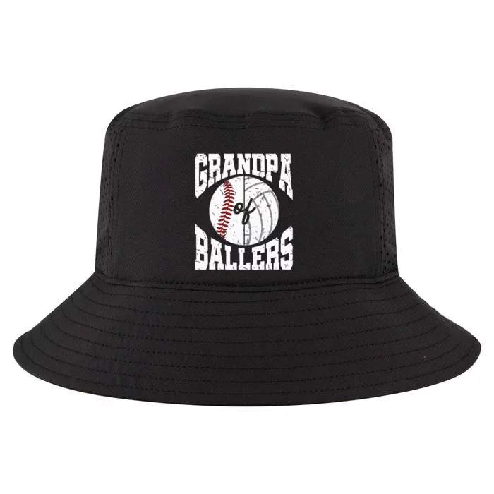 Grandpa Of Ballers Ball Grandfather Volleyball Baseball Cool Comfort Performance Bucket Hat