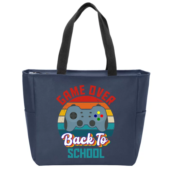 Game Over Back To School Funny Gamer Zip Tote Bag