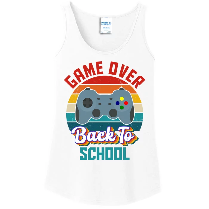 Game Over Back To School Funny Gamer Ladies Essential Tank