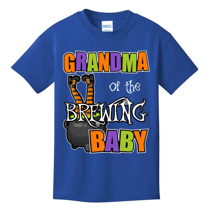 Grandma Of Brewing Halloween Theme Shower Spooky Gift Kids T-Shirt