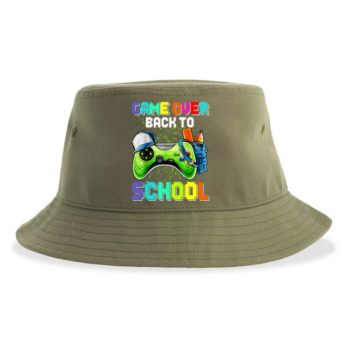 Game Over Back To School Video Game Leveled Up Gift Sustainable Bucket Hat