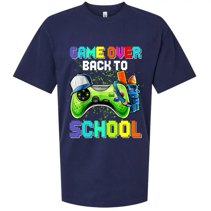 Game Over Back To School Video Game Leveled Up Gift Sueded Cloud Jersey T-Shirt