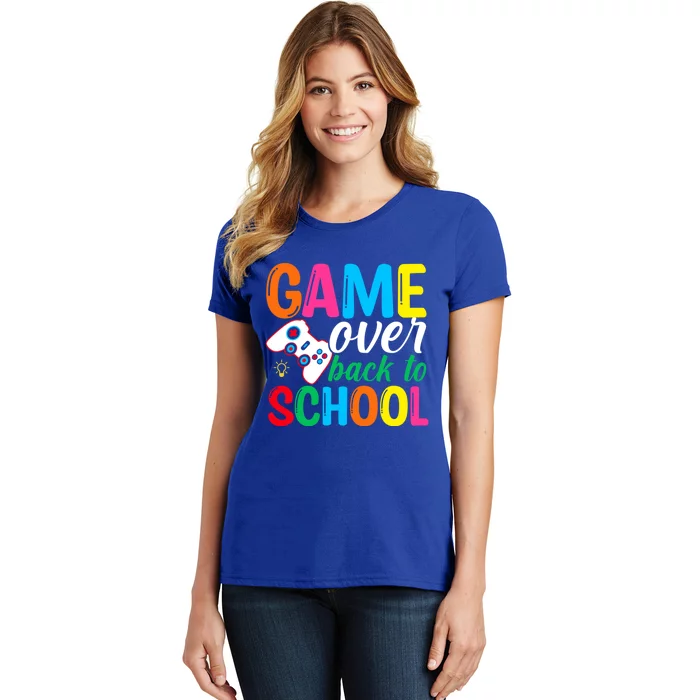 Game Over Back To School Video Games Happy First Day School Gift Women's T-Shirt