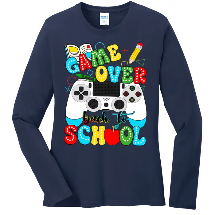 Game Over Back To School Ladies Long Sleeve Shirt