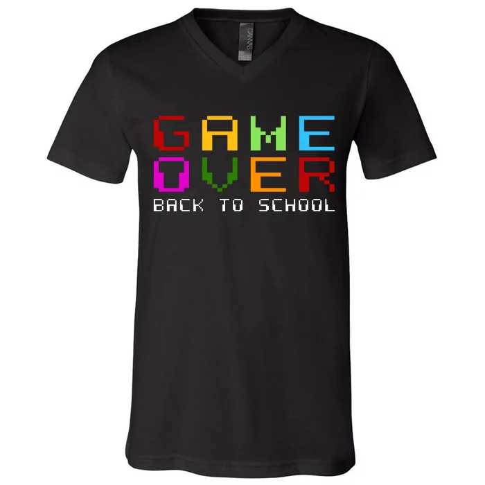 Game Over Back To School V-Neck T-Shirt