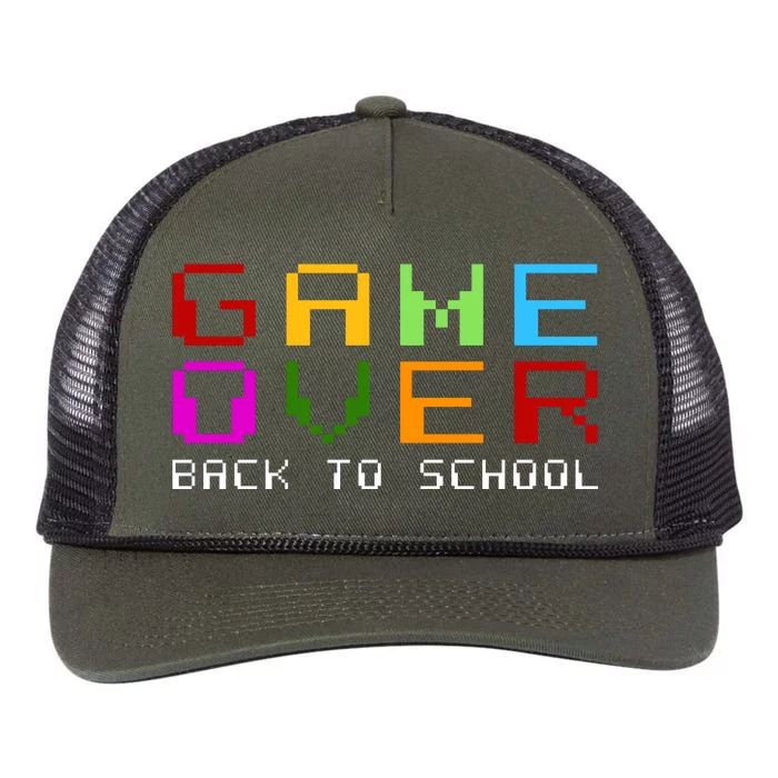 Game Over Back To School Retro Rope Trucker Hat Cap