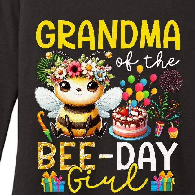 Grandma Of Beedaycostume Birthday Cute Bee Flowers Womens CVC Long Sleeve Shirt