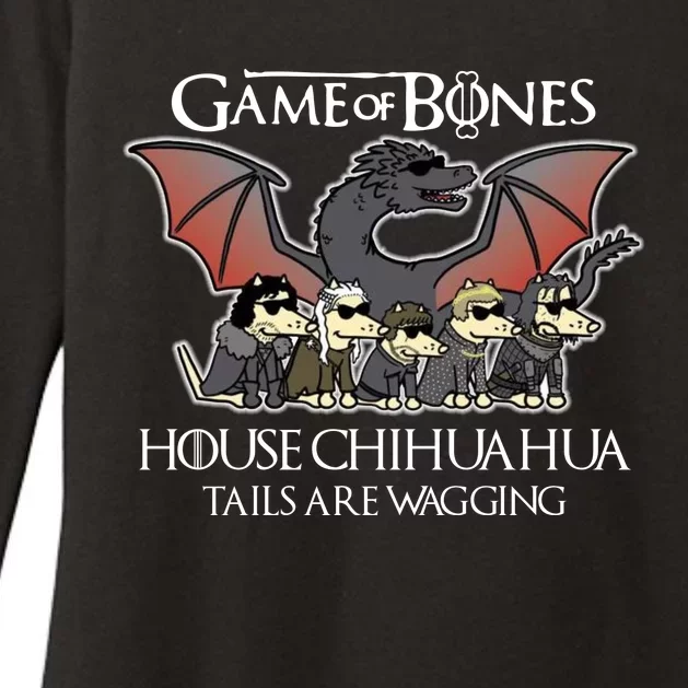 Game Of Bones House Chihuahua Tails Are Wagging Womens CVC Long Sleeve Shirt