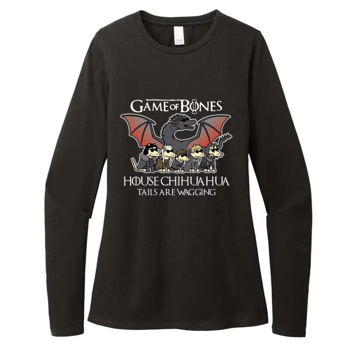 Game Of Bones House Chihuahua Tails Are Wagging Womens CVC Long Sleeve Shirt