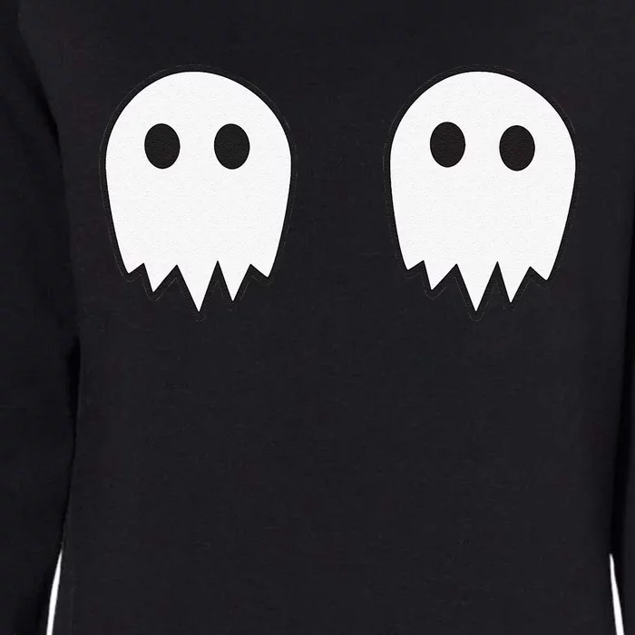 Ghosts On Boobs Halloween Costume Funny Boob Ghost Meme Womens California Wash Sweatshirt