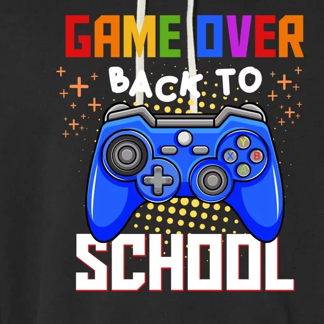 Game Over Back To School Funny Garment-Dyed Fleece Hoodie