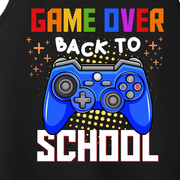 Game Over Back To School Funny Performance Tank